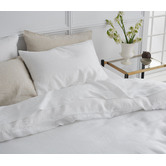 Radisson Home White Triemes French Flax Linen Quilt Cover Set