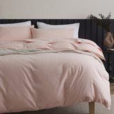 Radisson Home Soft Pink Glauci Organic Cotton Flannelette Quilt Cover Set