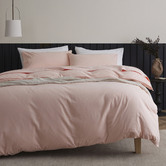 Radisson Home Soft Pink Glauci Organic Cotton Flannelette Quilt Cover Set