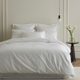 Radisson Home White Stripe Egyptian Cotton Quilt Cover Set