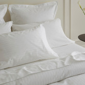 Radisson Home White Stripe Egyptian Cotton Quilt Cover Set