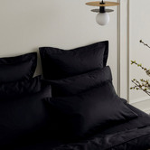 Radisson Home Luxurious Black Rosetta 1200TC Egyptian Cotton Quilt Cover Set