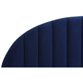 Radisson Home Navy Channel Arch Velvet Bedhead