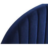 Radisson Home Navy Channel Arch Velvet Bedhead