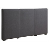 Radisson Home Charcoal Tully Linen-Blend Oversized Bedhead