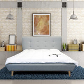 Penguin Bedding Grey Elaine Upholstered Queen Bed