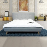 Penguin Bedding Grey Elaine Upholstered Queen Bed