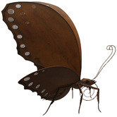 High St. Extra Large Rust Butterfly Metal Statue