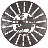 High St. Horses Round Metal Wall Accent