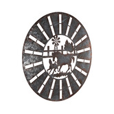High St. Horses Round Metal Wall Accent