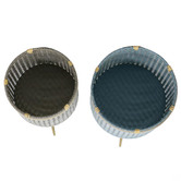 High St. 2 Piece Cirque Metal Footed Planter Set