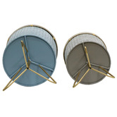 High St. 2 Piece Cirque Metal Footed Planter Set