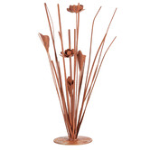 High St. Rust Plant &amp; Flowers On Base Sculpture