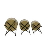 High St. 3 Piece Eave Stilted Metal Planters on Stand Set