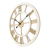 High ST. 60cm Whitewash Hamptons Wall Clock