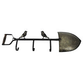 High St. Spade with Birds 3 Hook Wall Hanger