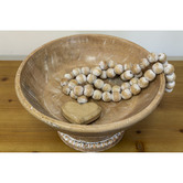 High St. Heart with Beads Mango Wood Ornament