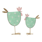 High St. 2 Piece Mum &amp; Child Chook Statue Set