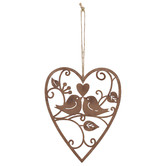 High St. Lovebirds in Heart Iron Hanging Decor