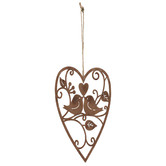 High St. Lovebirds in Heart Iron Hanging Decor