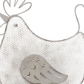 High St. 2 Piece Natural &amp; White Chooks Ornament Set