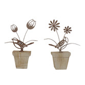High St. 2 Piece Birds &amp; Flowers Ornament Set
