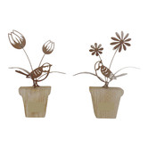 High St. 2 Piece Birds &amp; Flowers Ornament Set