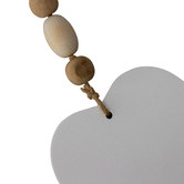 High St. Beaded Hearts Fir Wood Ornament