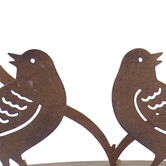 High St. 2 Piece Rust Lovebirds in Heart Ornament Set