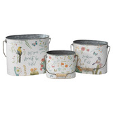 High St. 3 Piece Birds &amp; Butterflies Planter Set