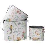 High St. 3 Piece Birds &amp; Butterflies Planter Set