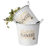 High St. 2 Piece Fresh Cut Flowers Bucket Planter Set