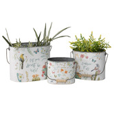 High St. 3 Piece Birds &amp; Butterflies Planter Set