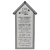 High St. Cat Rules Iron Wall Plaque
