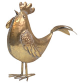 High St. Lustre Chook with Long Tail Iron Statue