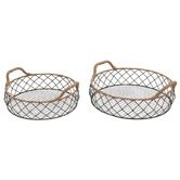 High St. 2 Piece Lorena Basket Tray Set