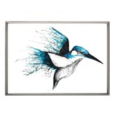Belle Avenue Kingfisher Flourish Framed Print