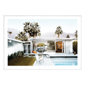 Belle Avenue Californian Pool House Framed Printed Wall Art
