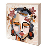 Belle Avenue Ocher Lia Framed Canvas Wall Art