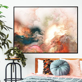 Belle Avenue Sienna Abstract Framed Printed  Wall Art