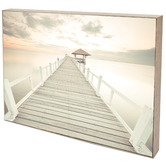 Belle Avenue Cream Pier Framed Canvas Wall Art