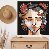 Belle Avenue Ochre Isla Framed Canvas Wall Art