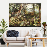 Belle Avenue Vintage Jungle Canvas Wall Art