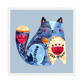 Belle Avenue Blue Cat Wall Art