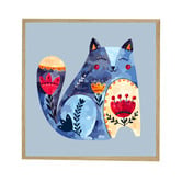 Belle Avenue Blue Cat Wall Art