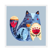 Belle Avenue Blue Cat Wall Art