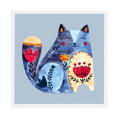 Belle Avenue Blue Cat Wall Art