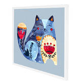 Belle Avenue Blue Cat Wall Art