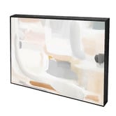 Belle Avenue Alabaster Abstract Framed Canvas Wall Art