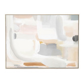 Belle Avenue Alabaster Abstract Framed Canvas Wall Art